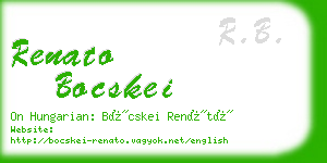 renato bocskei business card